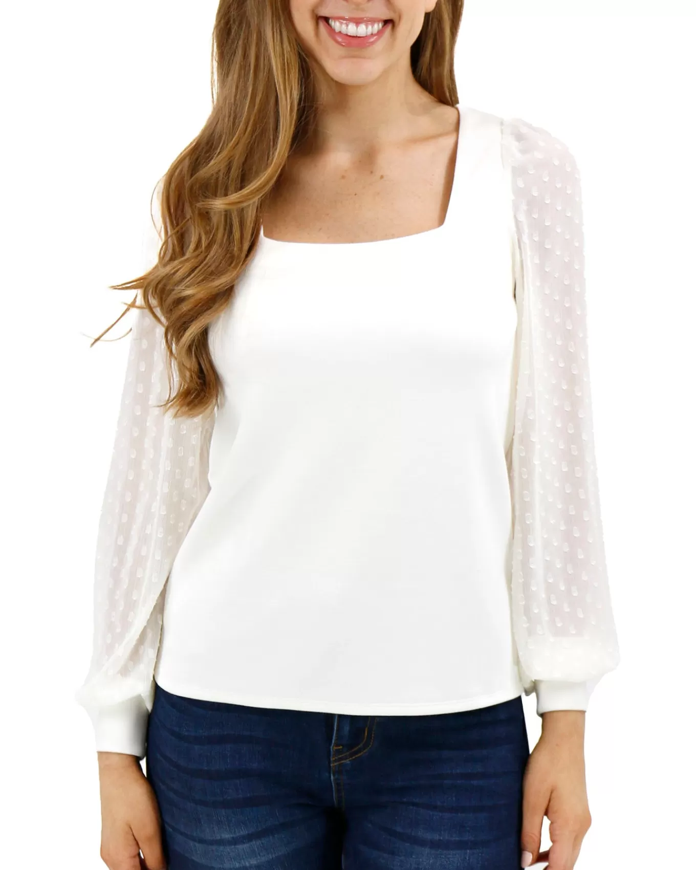 Shop Luxe Knit Square Neck Long Sleeve Top - FINAL SALE Fashion Tops