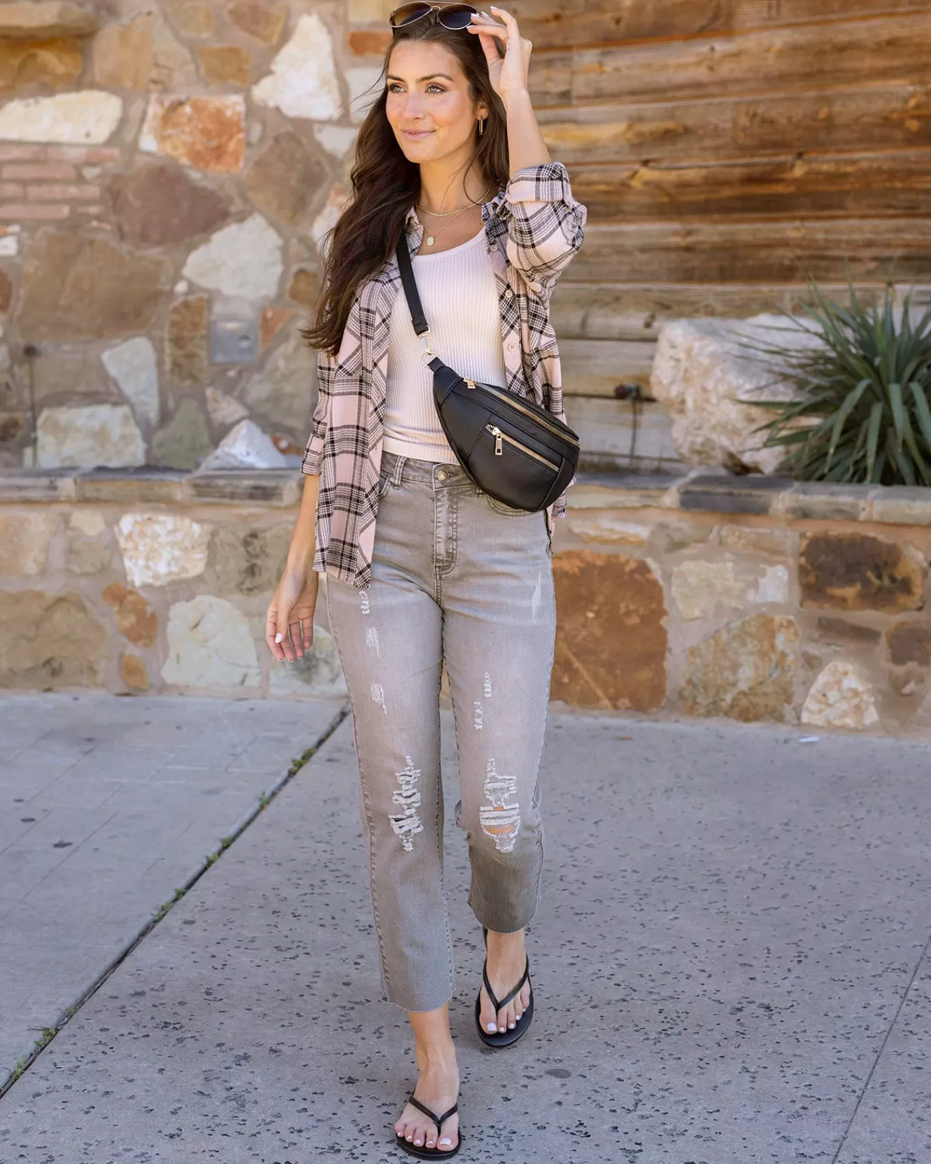 Shop Mel's Fave Distressed Cropped Straight Leg Colored Denim In Jeans + Jeggings