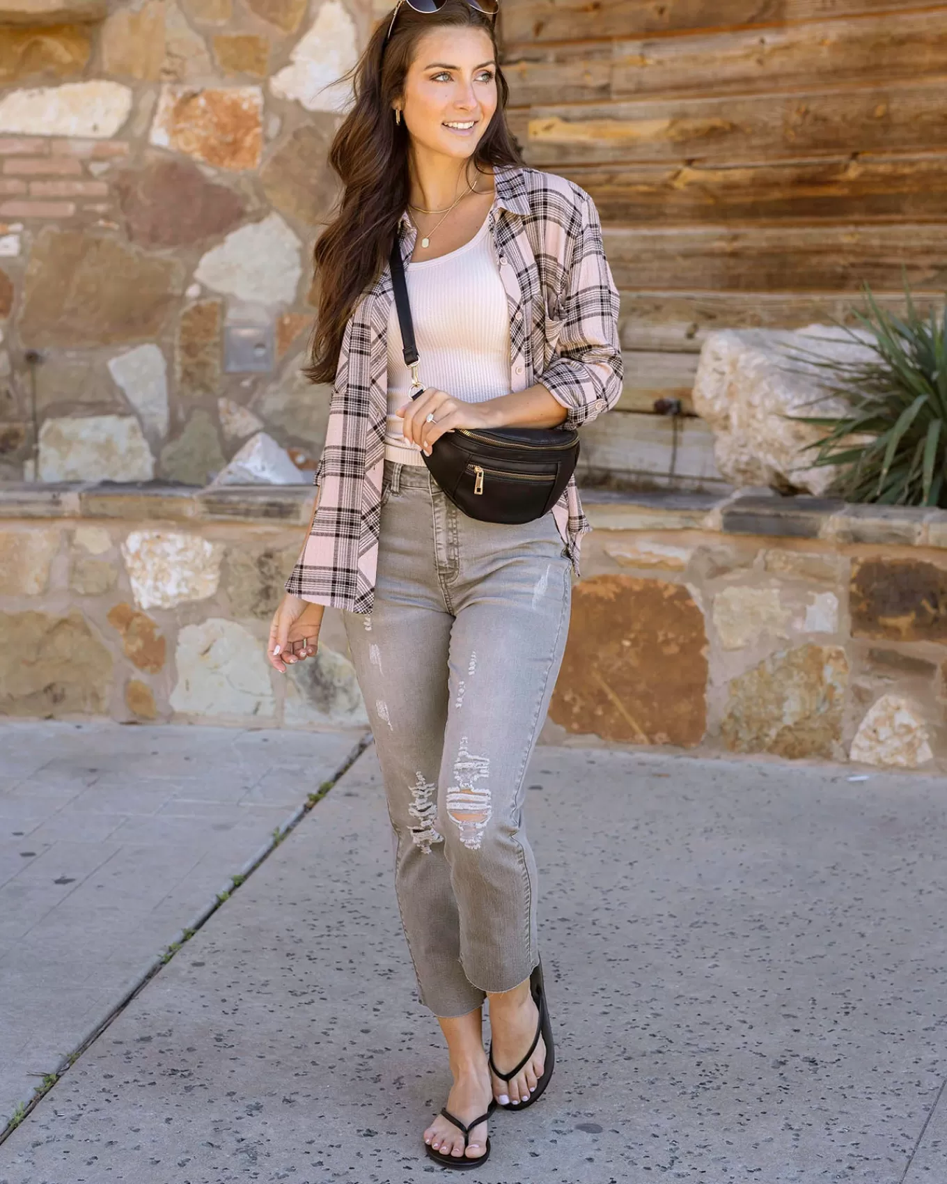 Shop Mel's Fave Distressed Cropped Straight Leg Colored Denim In Jeans + Jeggings