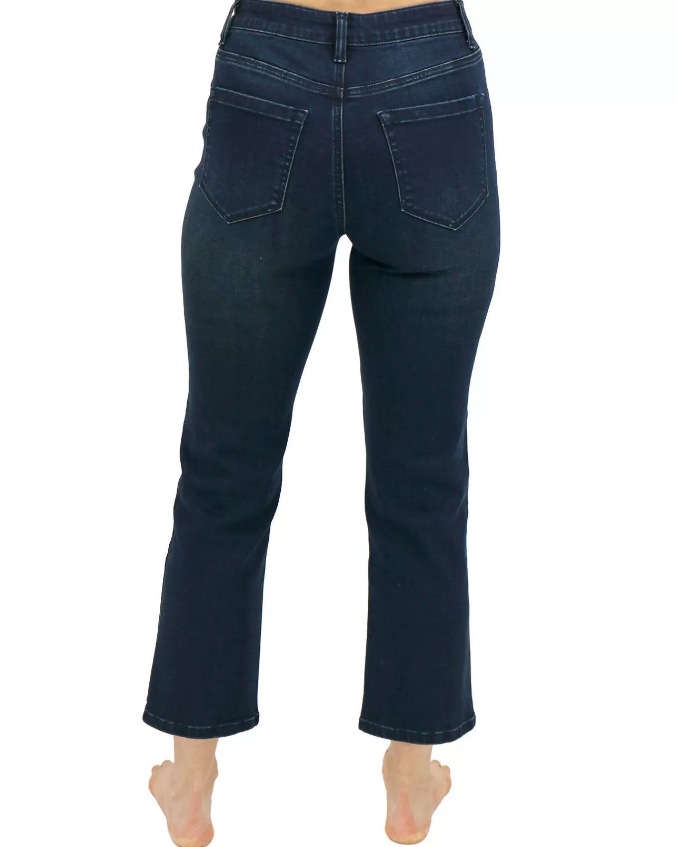 Outlet Mel's Fave Non Distressed Straight Leg Cropped Denim In Dark Denim Jeans + Jeggings