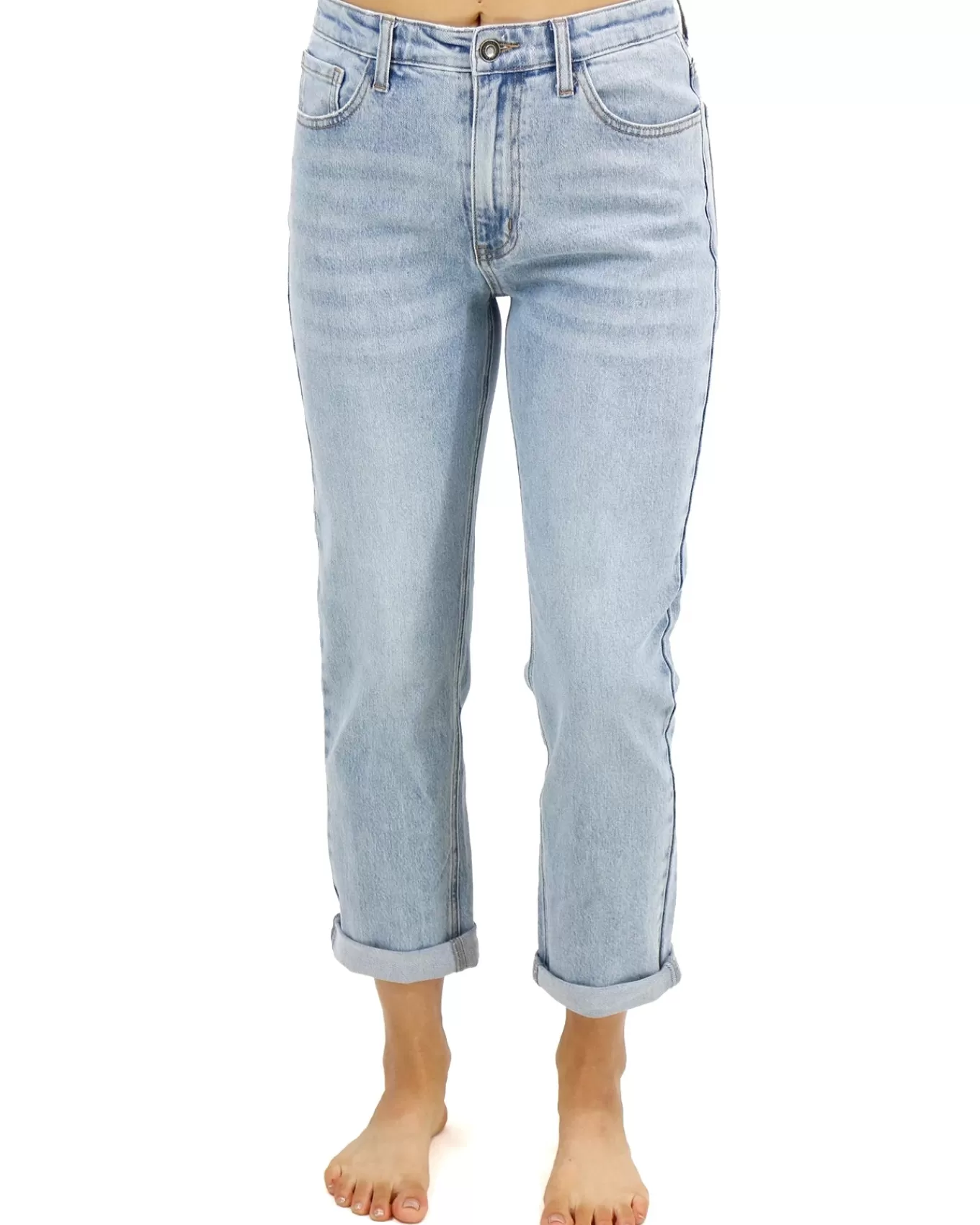 Discount Mid-Rise Girlfriend Jeans Jeans + Jeggings