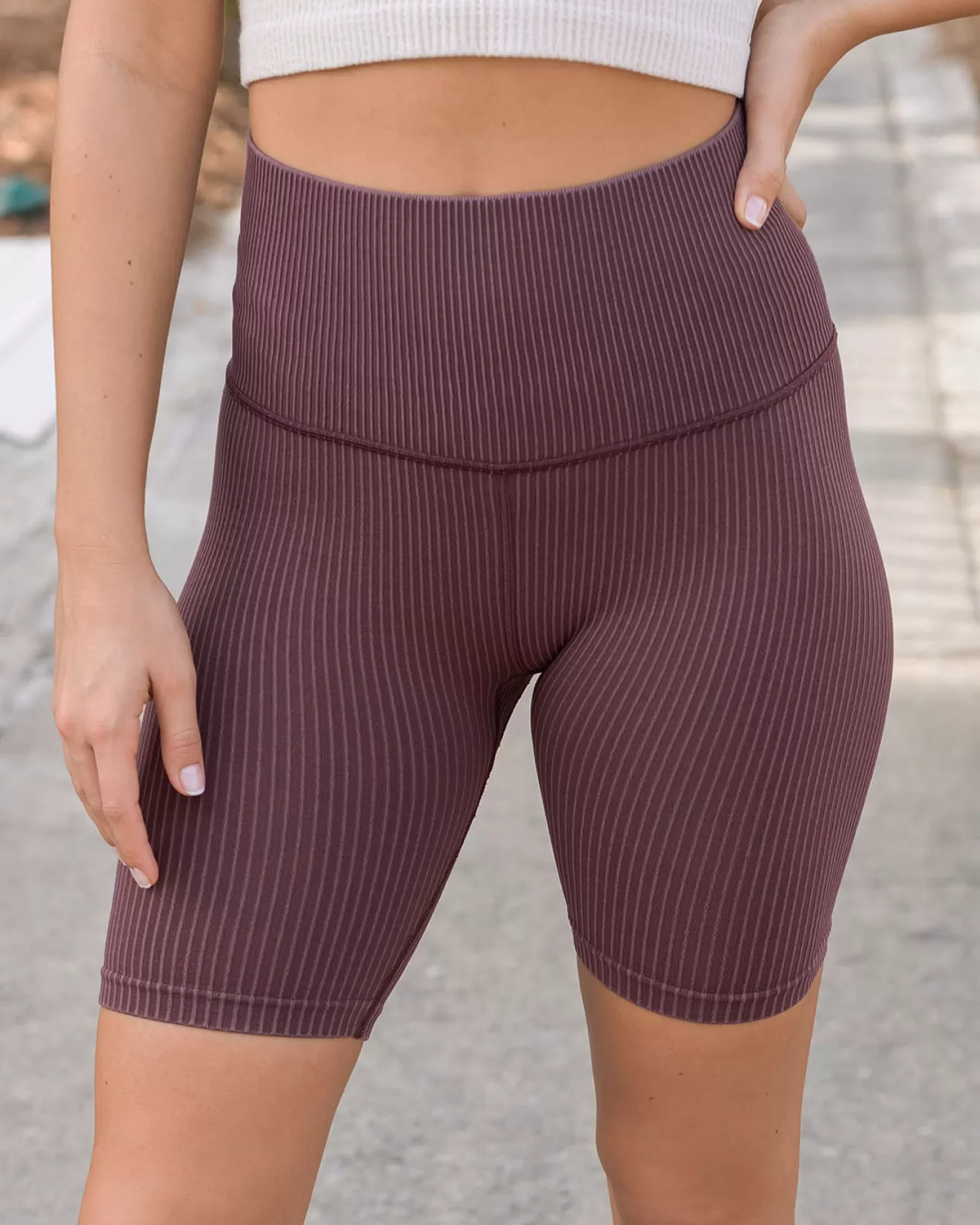 Cheap Perfect Fit Ribbed Biker Shorts In - FINAL SALE Shorts