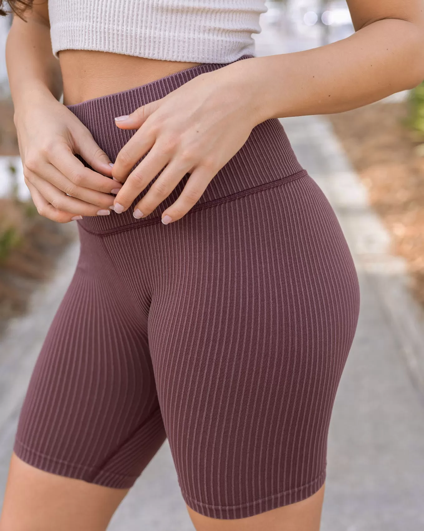 Cheap Perfect Fit Ribbed Biker Shorts In - FINAL SALE Shorts
