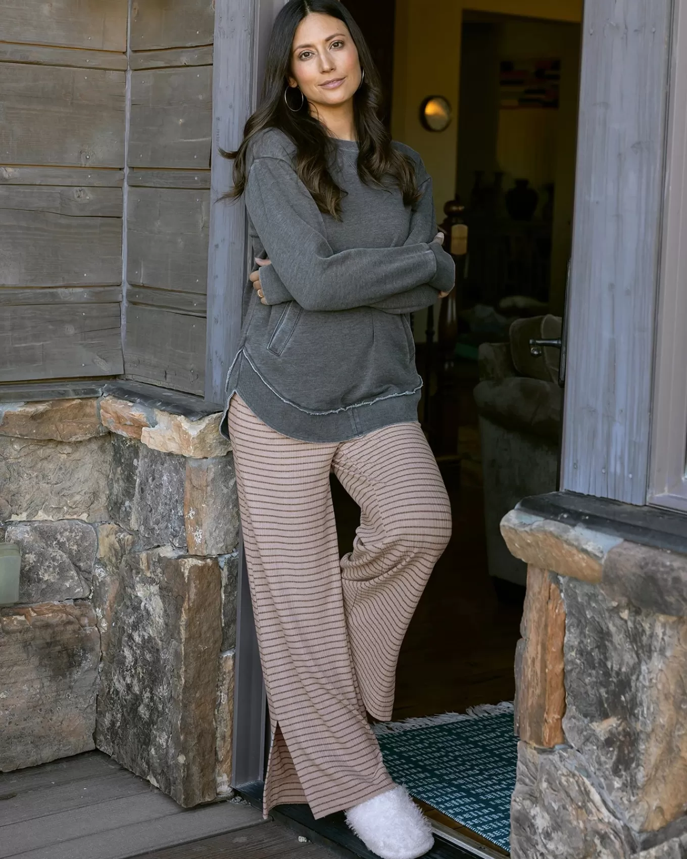 Cheap Vintage Tunic Sweatshirt Lounge Tops | Sweaters