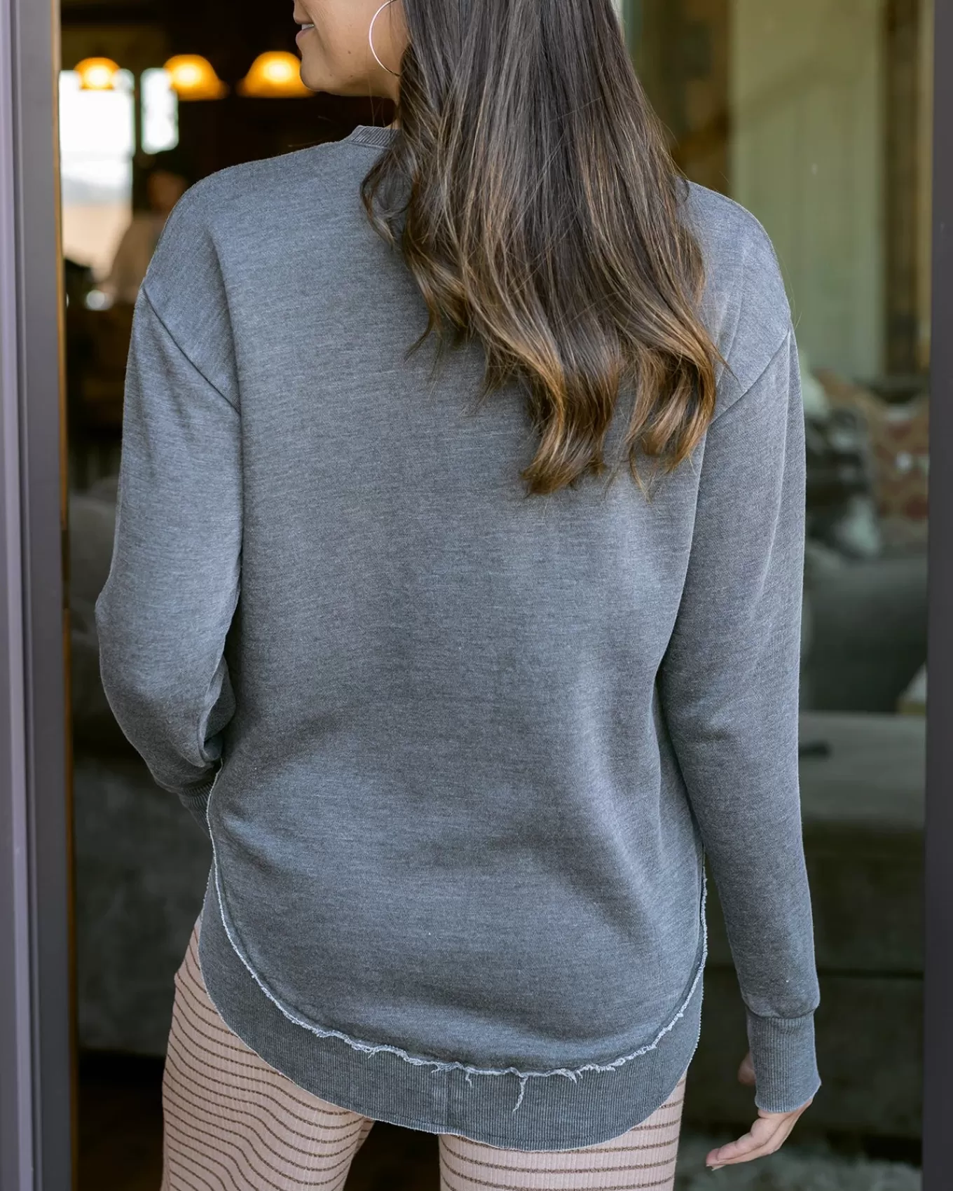 Cheap Vintage Tunic Sweatshirt Lounge Tops | Sweaters