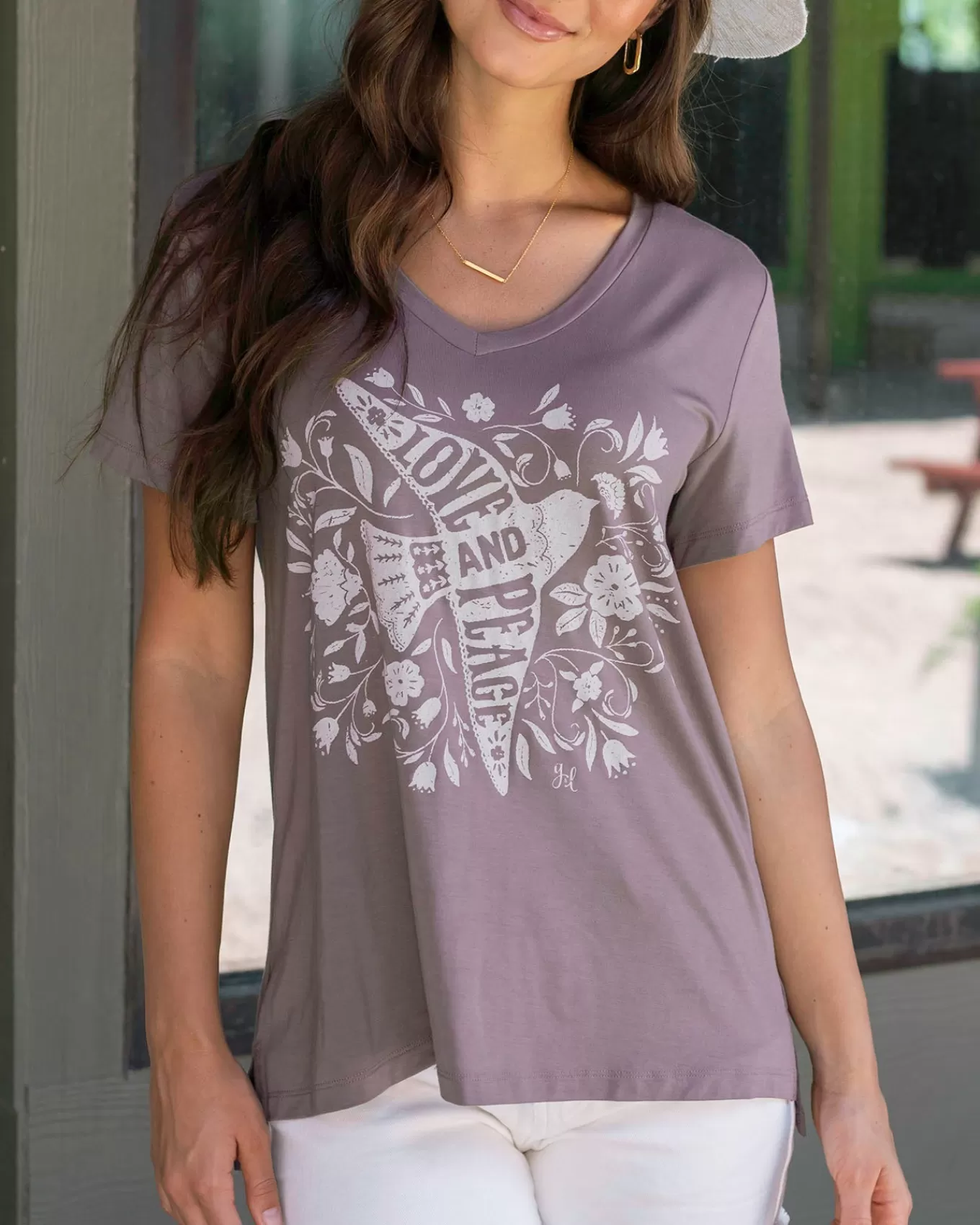 Cheap VIP Favorite Perfect V-Neck Graphic Tee - - FINAL SALE Graphic Tees