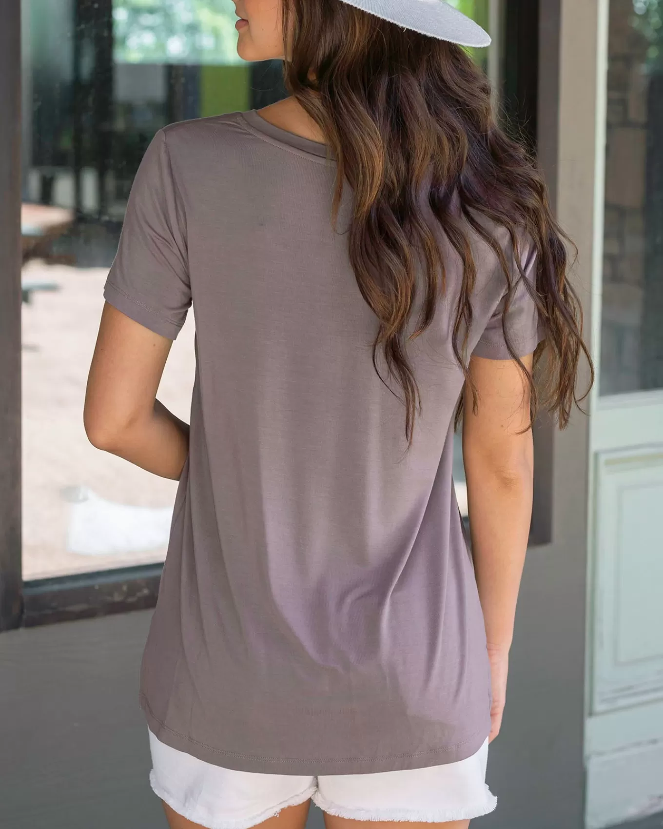 Cheap VIP Favorite Perfect V-Neck Graphic Tee - - FINAL SALE Graphic Tees