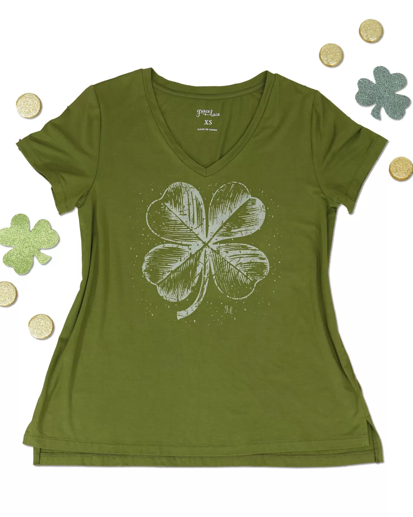 Store VIP Favorite Perfect V-Neck Graphic Tee - - FINAL SALE Graphic Tees