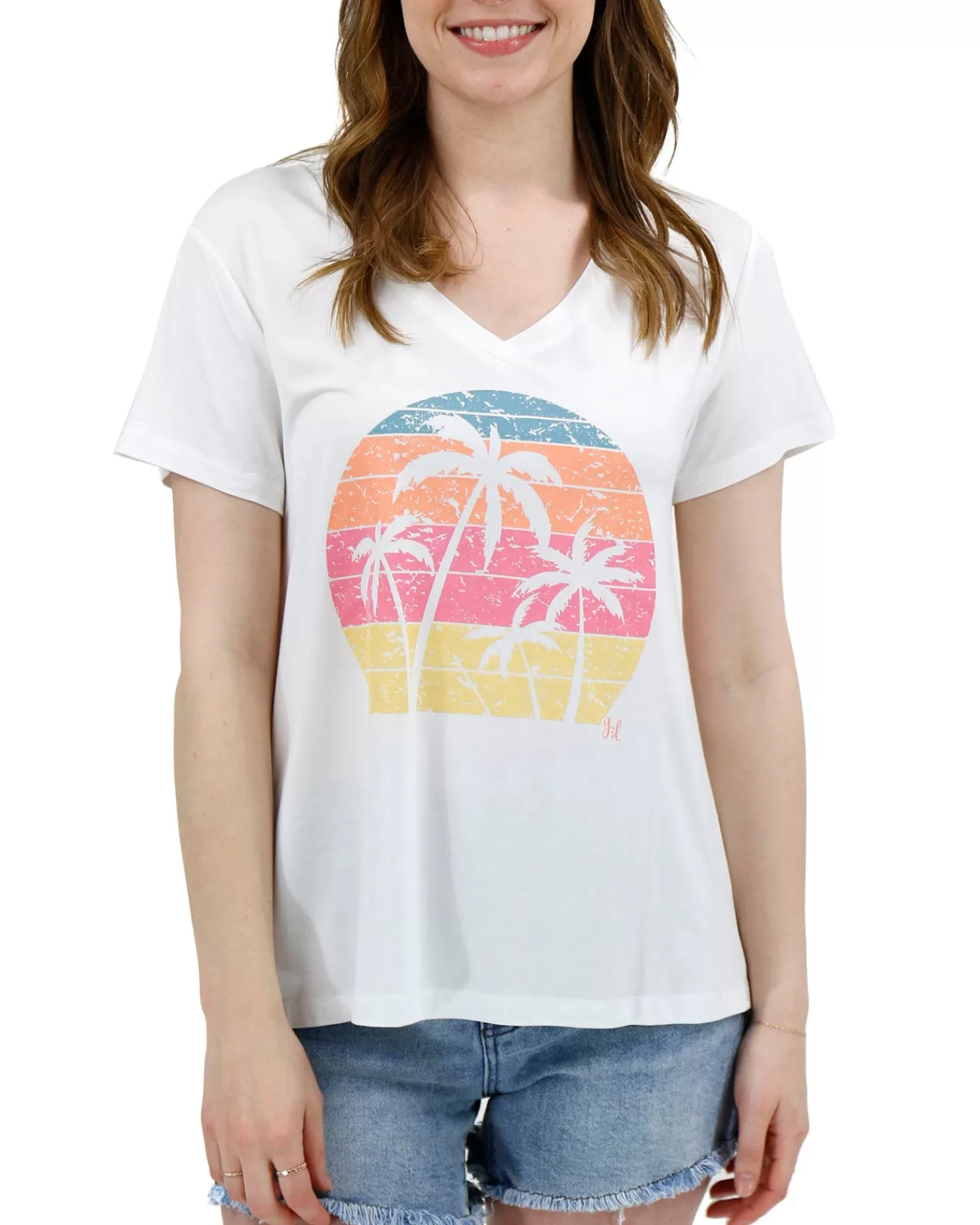 Fashion VIP Favorite Perfect V-Neck Graphic Tee - - FINAL SALE Graphic Tees