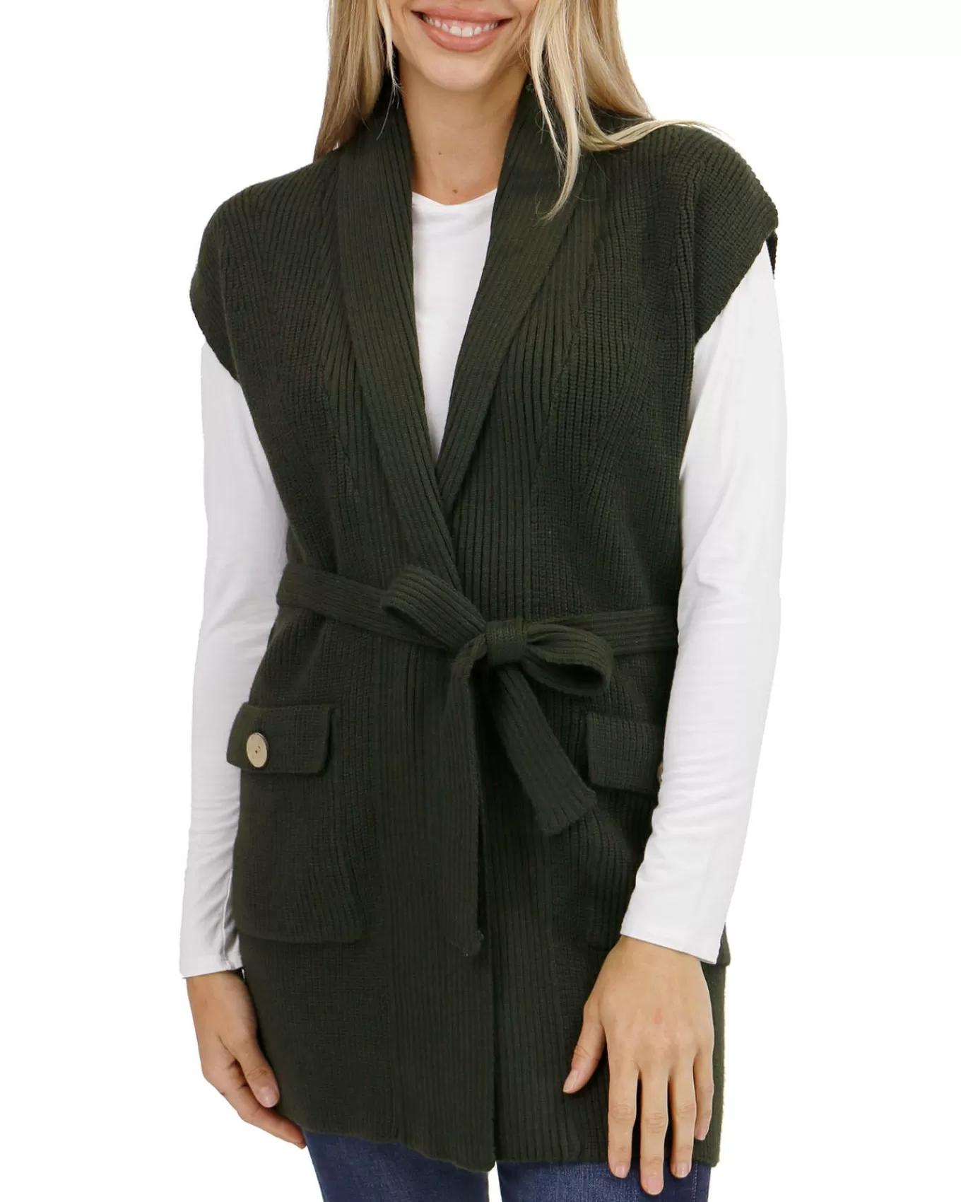 Clearance Winter Knit Long Sweater Vest - FINAL SALE Robes + Cardigans | Jackets + Vests